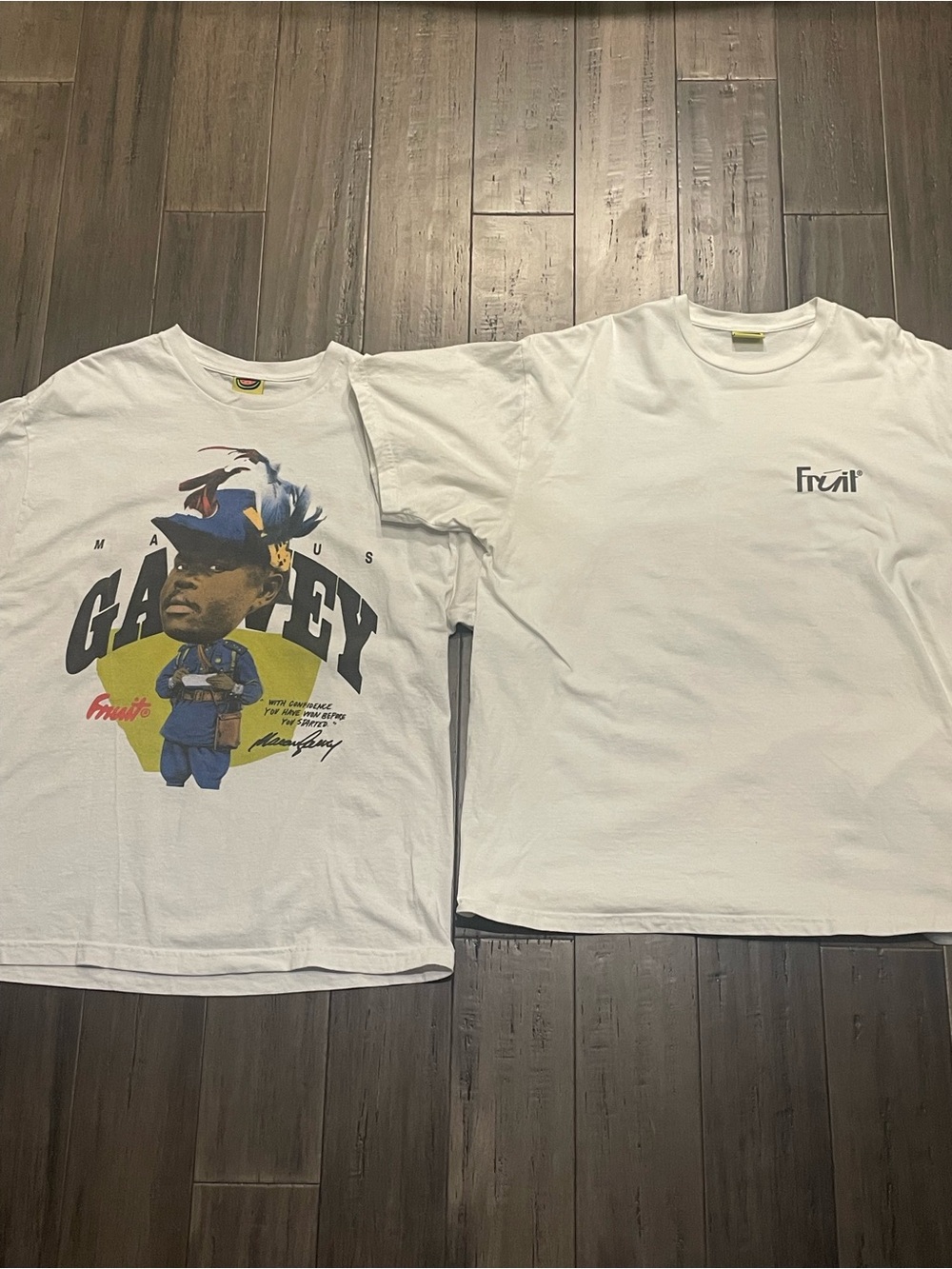 Lot of 2 Marcus Garvey UNIA Fruit Graphic T Shirts XXL Pan African Black History